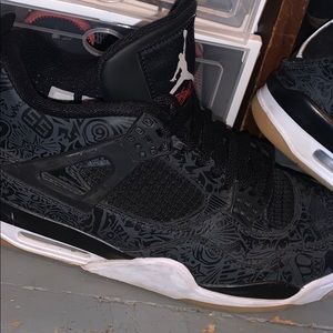 Jordan 4 black laser